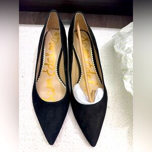 SAM EDELMAN Dori 43MM Suede Kitten Heel Pumps Sz 7.5 US
